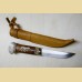 Нож охотника и рыбака с инкрустацией на рукояти "рыба", "медведь", "олень"